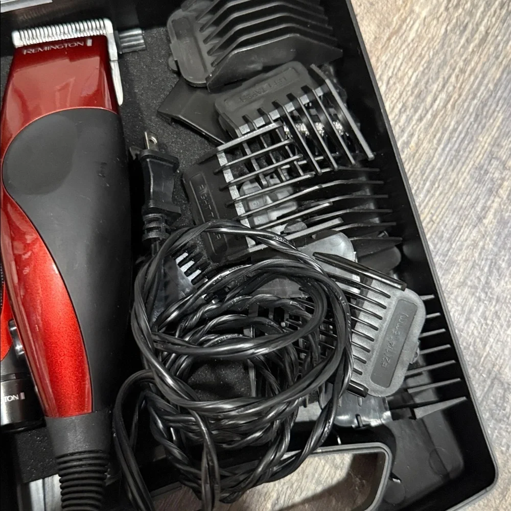 Remington brand haircutting kit, designed for grooming hair and facial hair.